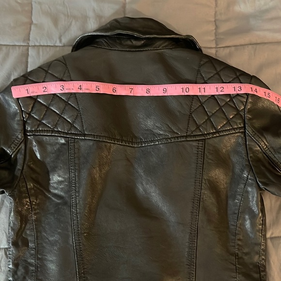 ALLSAINTS Catch Sheep Leather Moto Biker Jacket in Black silver hardware Size 0. - Picture 15 of 16